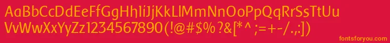 BAARS    Font – Orange Fonts on Red Background