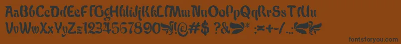 Babalu Font – Black Fonts on Brown Background