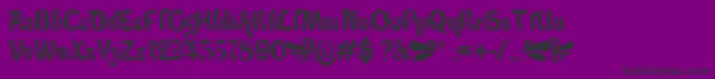 Babalu Font – Black Fonts on Purple Background