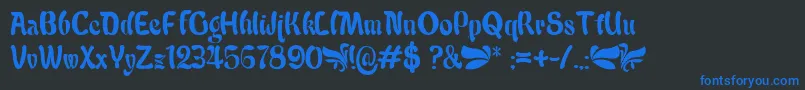Babalu Font – Blue Fonts on Black Background