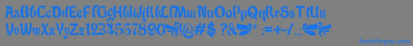 フォントBabalu – 灰色の背景に青い文字