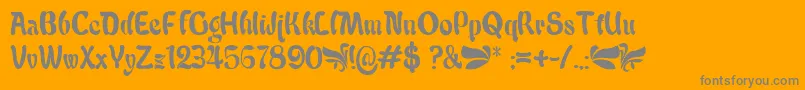 Babalu-Schriftart – Graue Schriften auf orangefarbenem Hintergrund