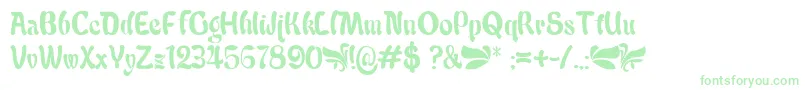 Babalu Font – Green Fonts on White Background