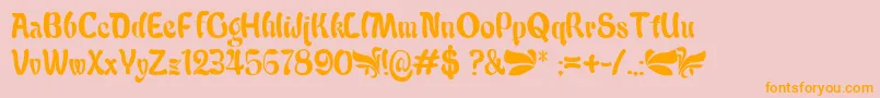 Babalu Font – Orange Fonts on Pink Background