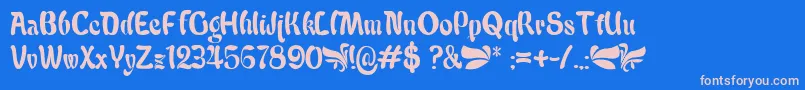Babalu Font – Pink Fonts on Blue Background