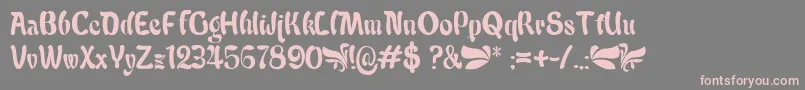 Babalu Font – Pink Fonts on Gray Background