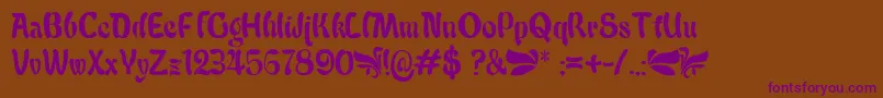 Babalu Font – Purple Fonts on Brown Background