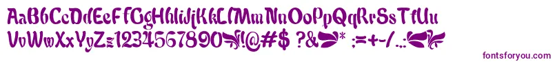 Babalu Font – Purple Fonts on White Background