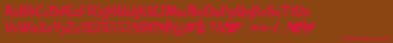 Babalu Font – Red Fonts on Brown Background