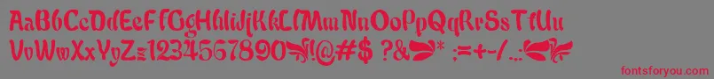 Babalu Font – Red Fonts on Gray Background