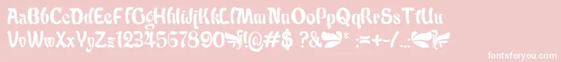 Babalu Font – White Fonts on Pink Background