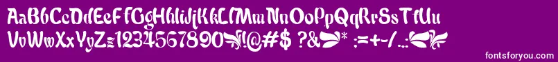 Babalu Font – White Fonts on Purple Background