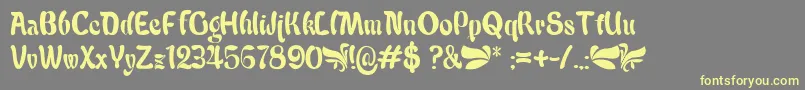 Babalu Font – Yellow Fonts on Gray Background
