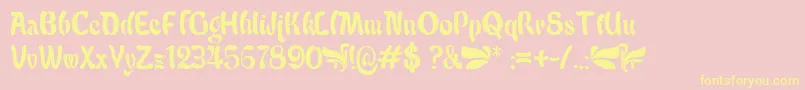 Babalu Font – Yellow Fonts on Pink Background