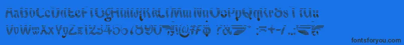 Шрифт BabaluGradient – чёрные шрифты на синем фоне