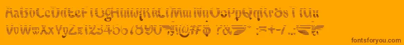 BabaluGradient-Schriftart – Braune Schriften auf orangefarbenem Hintergrund