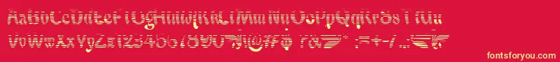 フォントBabaluGradient – 黄色の文字、赤い背景