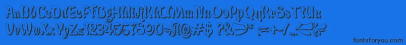 BabaluShade Font – Black Fonts on Blue Background