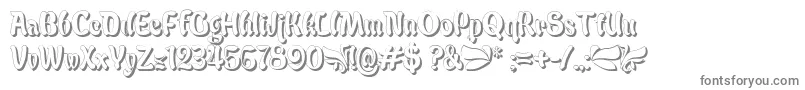 フォントBabaluShade – 白い背景に灰色の文字