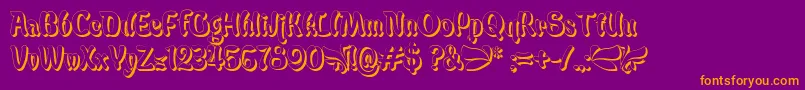 BabaluShade Font – Orange Fonts on Purple Background