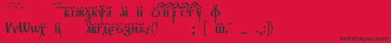 fuente Evangeliec – Fuentes Negras Sobre Fondo Rojo