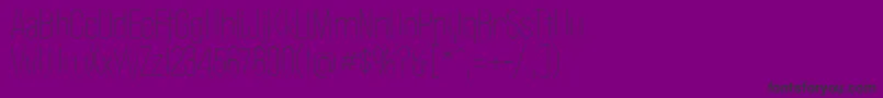 PoliticaLight Font – Black Fonts on Purple Background
