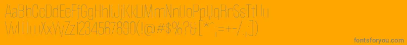 PoliticaLight Font – Gray Fonts on Orange Background