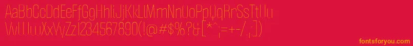 PoliticaLight Font – Orange Fonts on Red Background