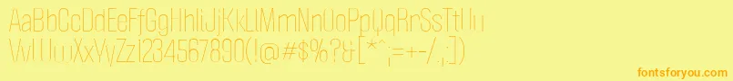 PoliticaLight Font – Orange Fonts on Yellow Background