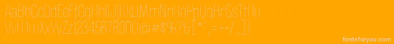 PoliticaLight Font – Pink Fonts on Orange Background