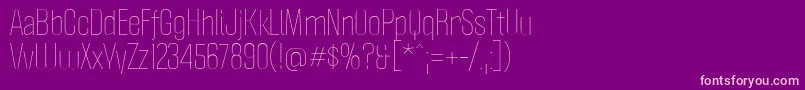 PoliticaLight Font – Pink Fonts on Purple Background