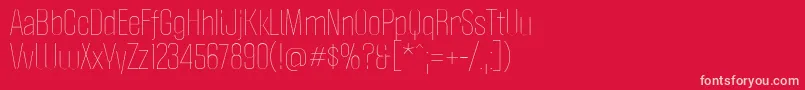 PoliticaLight Font – Pink Fonts on Red Background