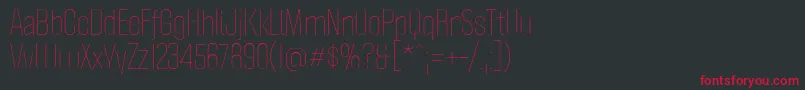 PoliticaLight Font – Red Fonts on Black Background