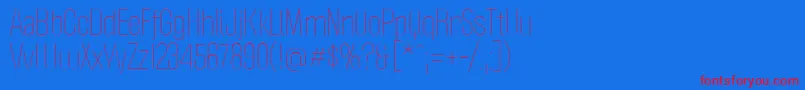 PoliticaLight Font – Red Fonts on Blue Background