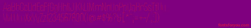 PoliticaLight Font – Red Fonts on Purple Background