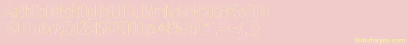 PoliticaLight Font – Yellow Fonts on Pink Background