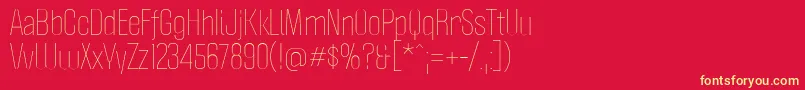 PoliticaLight Font – Yellow Fonts on Red Background