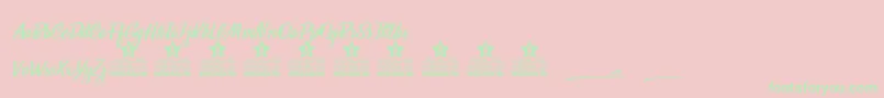 Babeface Personal Use Font – Green Fonts on Pink Background