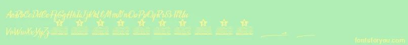 Babeface Personal Use Font – Yellow Fonts on Green Background