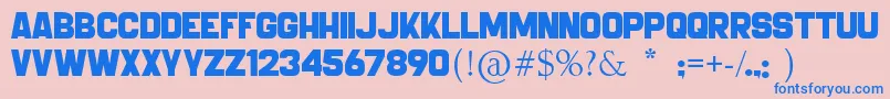 フォントBABELL BOLD – ピンクの背景に青い文字