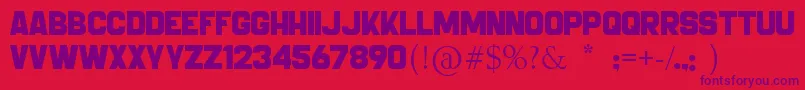 BABELL BOLD Font – Purple Fonts on Red Background