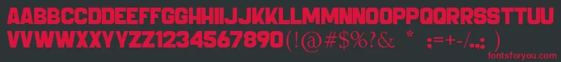 BABELL BOLD Font – Red Fonts on Black Background