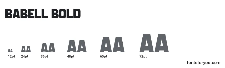 BABELL BOLD Font Sizes