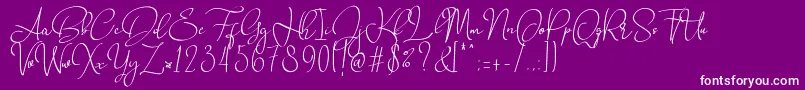 Babes  Bridal   Font – White Fonts on Purple Background