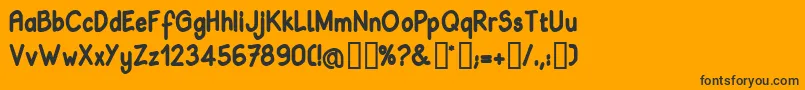 BABIB    Font – Black Fonts on Orange Background