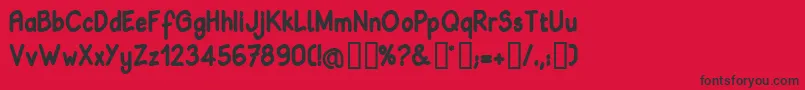 BABIB    Font – Black Fonts on Red Background