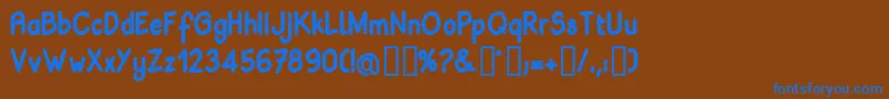 BABIB    Font – Blue Fonts on Brown Background