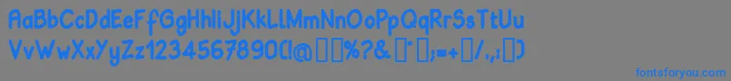 BABIB    Font – Blue Fonts on Gray Background