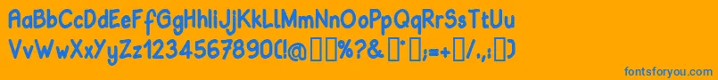 BABIB    Font – Blue Fonts on Orange Background