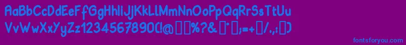 BABIB    Font – Blue Fonts on Purple Background